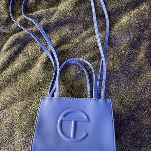 Telfar Blue Painter’s Tape Small Shopping Bag